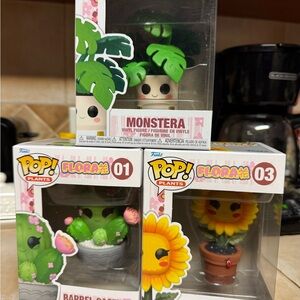 Funko Pop! Flora Monstera, Barrel Cactus and Sunflower 3pk